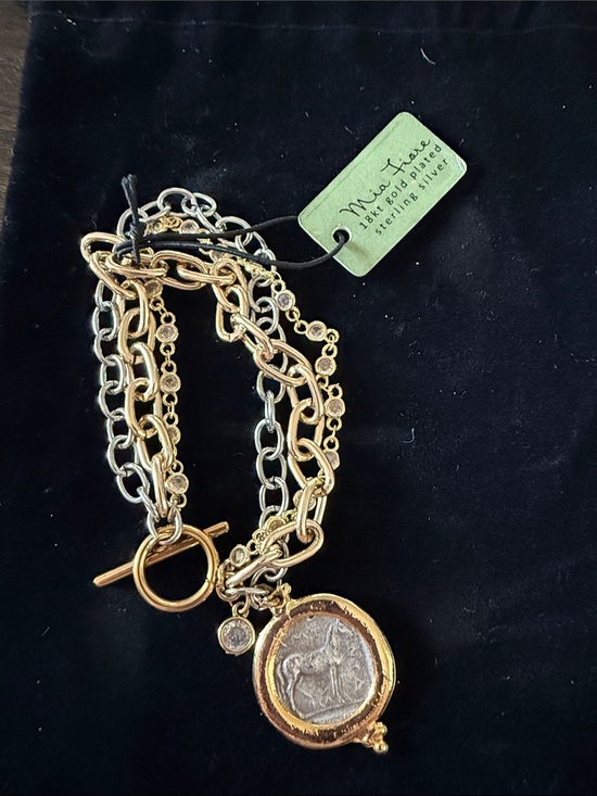 Mia Fiore Jewelry - Mia Fiore Gold and Silver Coin Charm Bracelet